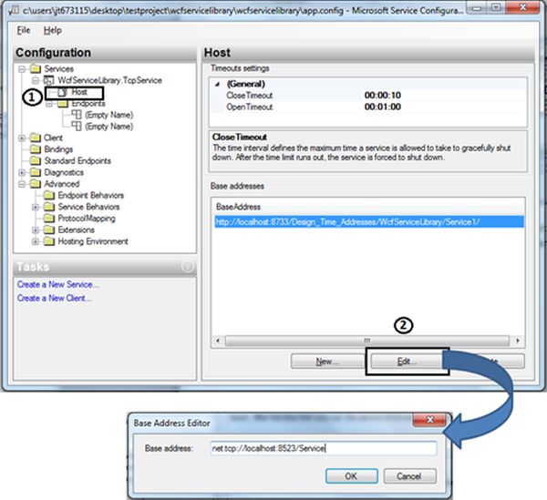 Host Node and set base address